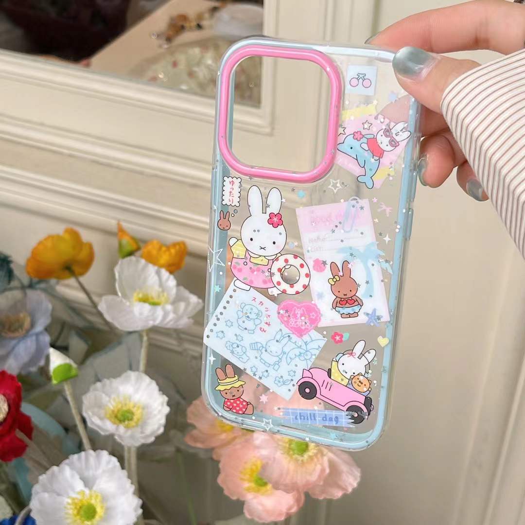 Funda de conejo estilo Instagram para iPhone 17 Pro, iPhone 14, Apple 15 Pro Max, 2 en 1 para iPhone 16.