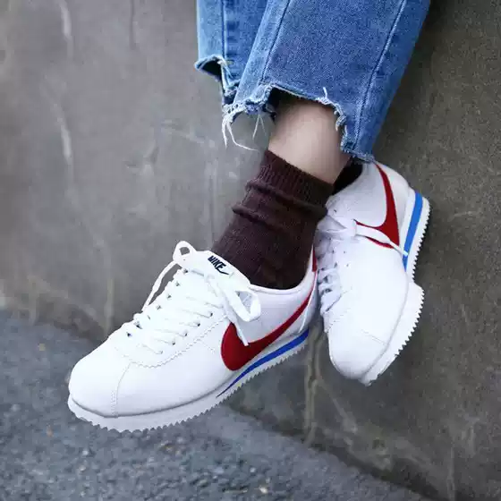 Men's CORTEZ Classic Leather Retro Running Sneakers for Men and Women, Track and Field Casual Shoes