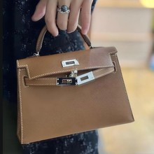 2025秋冬时尚百搭牛皮高级质感凯莉包mini单肩斜挎手提女士包