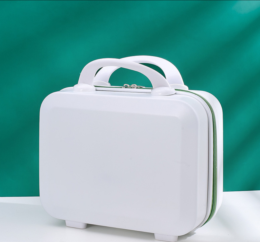 Mayorista de 7 pulgadas 14 pulgadas con patrón de logotipo maleta ABS maquillaje caja de embarque de mano bolsa de viaje maleta