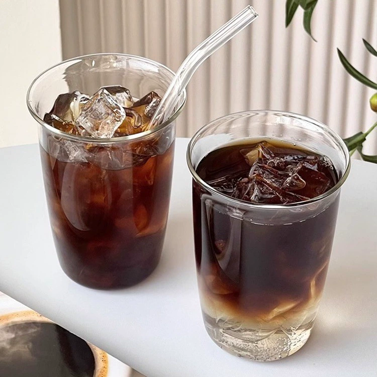 Transparent high quality coffee glass, American style, increased thickness