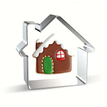 跨境 厂家圣诞节饼干模具，430不锈钢姜饼屋饼干模具，饼干切割器