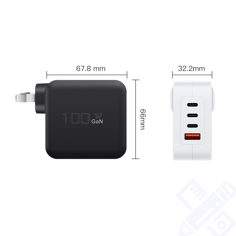 GaN PD100W GaN3C1A cabezal de carga multipuerto PPS multiprotocolo cargador inteligente de distribución automática