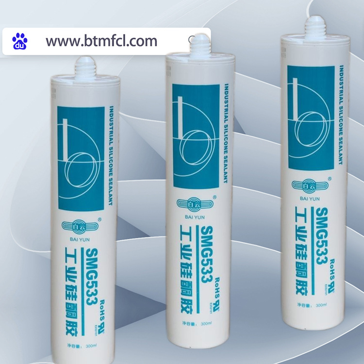 白云533电子电器硅酮胶耐高温汽车大灯灯具粘接胶水UL耐黄变300ml