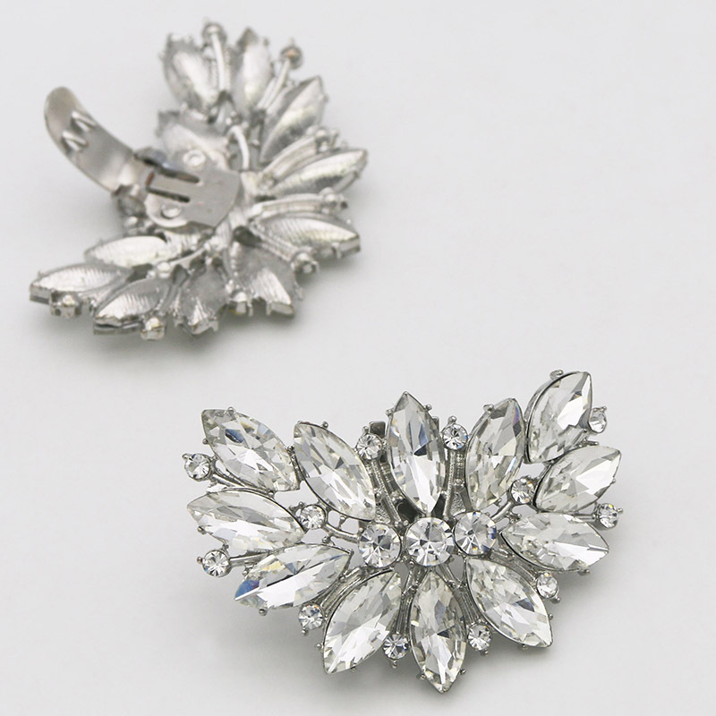 Cruz-frontera nupcial Vamp decoración zapatos de tacón alto accesorios zapatos desmontables flor hebilla zapatos solos zapatos de cristal del todo fósforo hebilla decoraciones