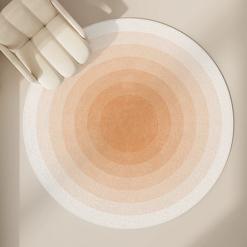 Alfombra de alta densidad de cachemira redonda moderna y simple para la sala de estar de la casa, silla de computadora, alfombra de cama del dormitorio