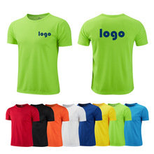 跨境速干T恤热升华满版印刷外贸广告衫球服定 制logo图案促销短袖