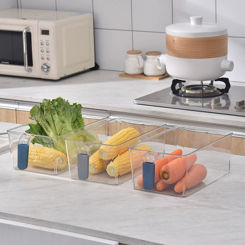 Ящик для хранения холодильника с ручкой ящик для хранения свежести ящик для хранения продуктов кухня БЫТОВОЙ ящик для хранения свежести оптом