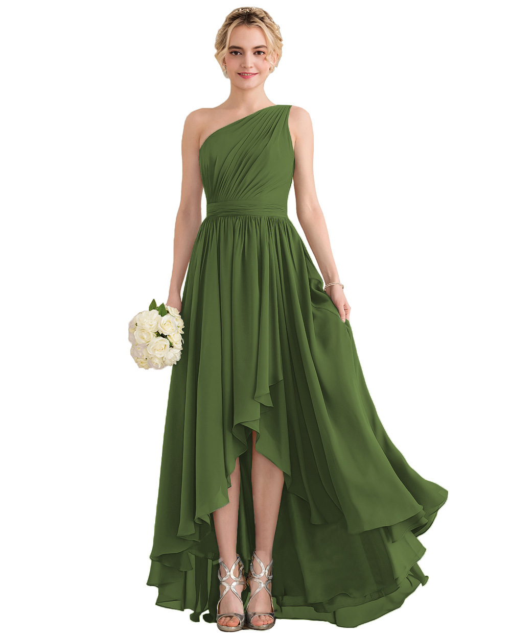 Vestido de noche para mujeres verano 2026 nuevo temperamento hombro pequeño cola celebridad fiesta de cumpleaños vestido diario