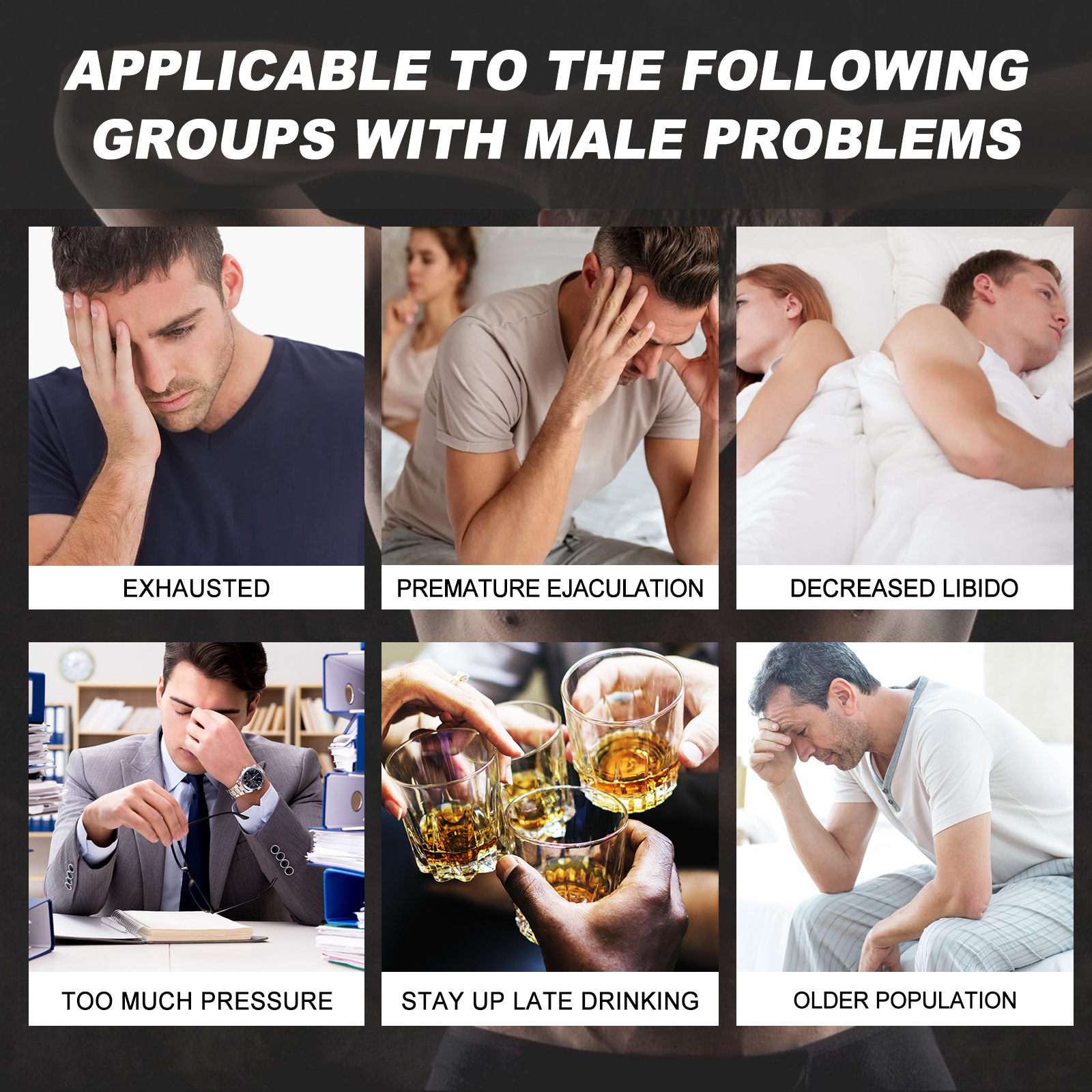 Googeer Male Enhancement Supplement Släpp stress Öka vitaliteten Uthållighet Man Body Supplement_voghion.com