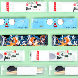 一次性筷子四件套商用厂家批发外卖高档套装勺子卫生餐具家用方便
