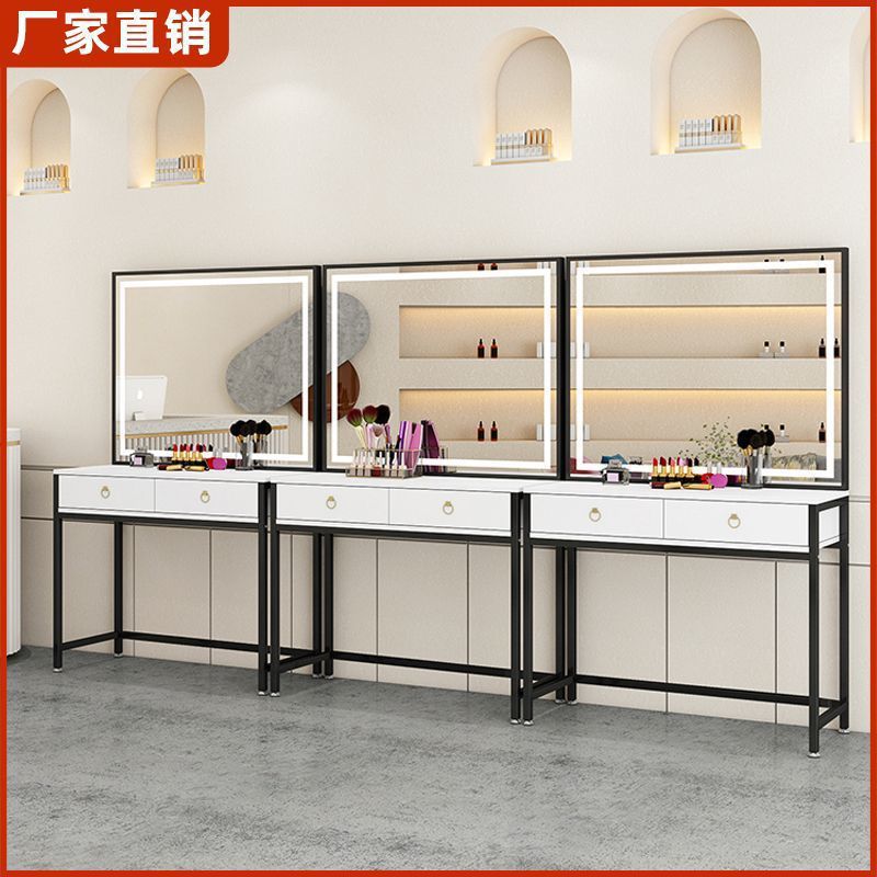 Photo Studio Makeup Artist Special Makeup Table Led Dressing Table Makeup Table Beauty Mirror Barber Shop Shopping Mall Wholesale