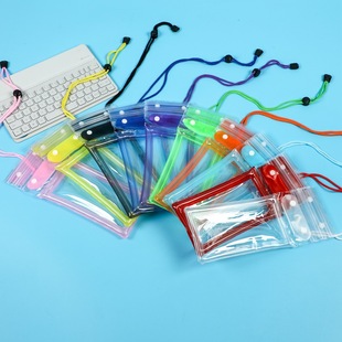 Wholesale outdoor sports transparent mobile phone waterproof bag air bag outdoor mobile phone bag diving swimming protection bag snap bag