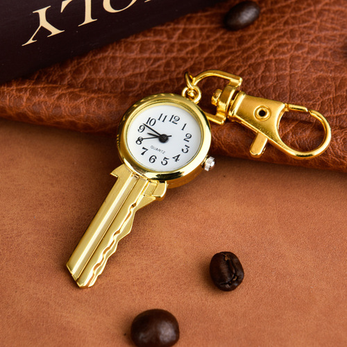 Fashion quartz watch necklace gold key quartz pocket watch quartz watch key chain hanging watch manufacturer wholesale