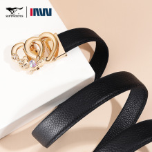 【七匹狼】正品女士皮带头层牛皮针扣高雅商务时尚腰带高档裤带