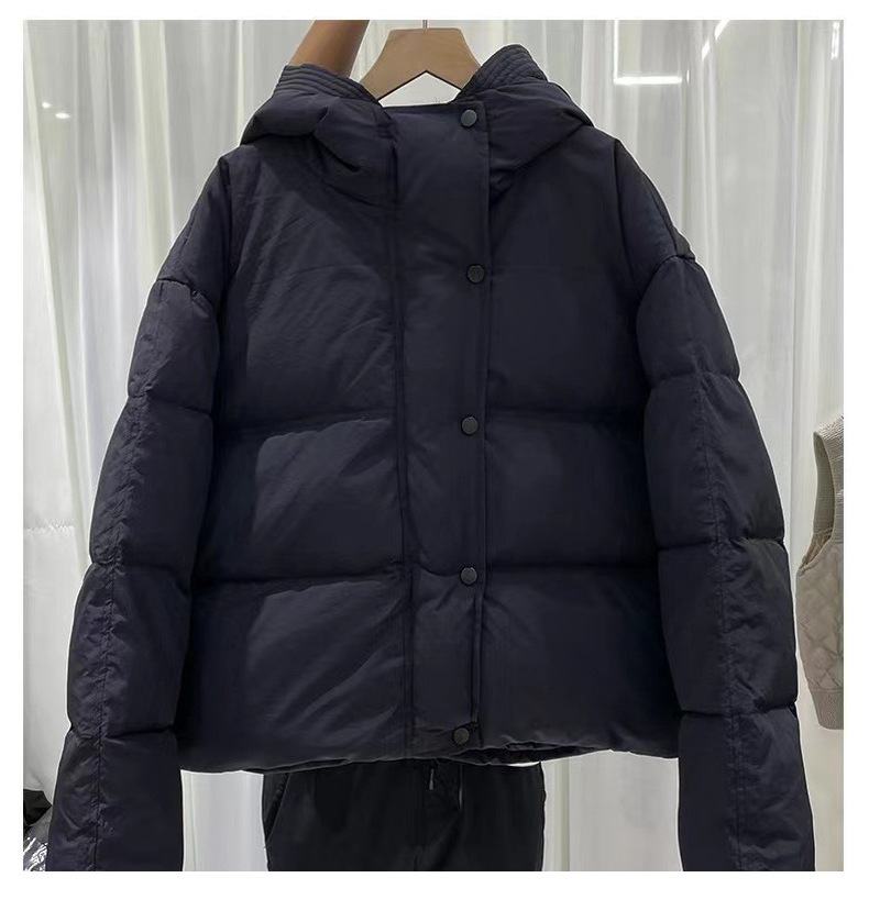Dames winterjas kort gevoerd losvallend model met capuchon_voghion.com