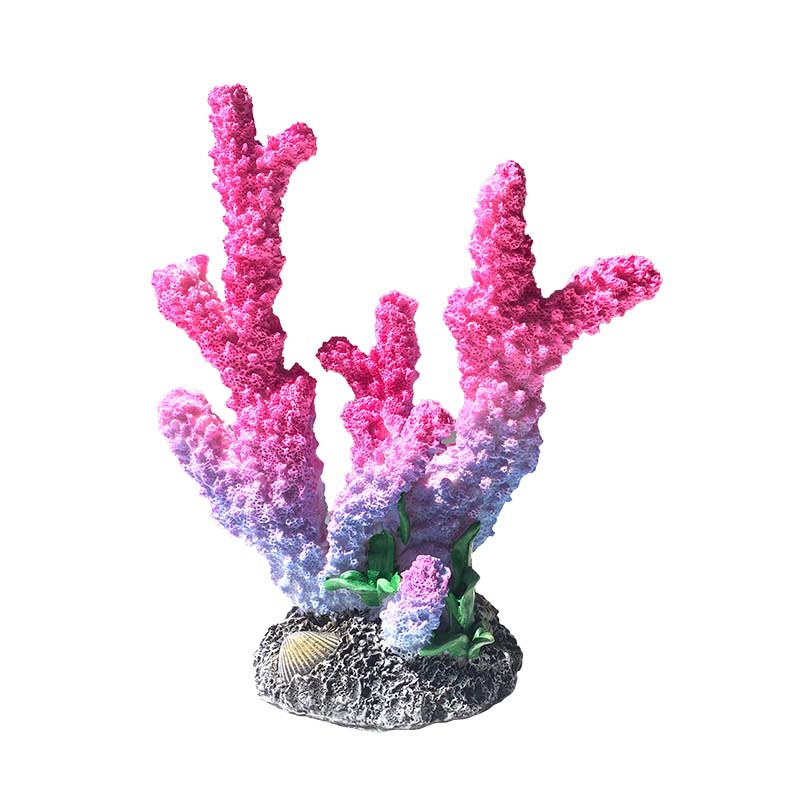 Resina arrecife de coral árbol de natación peces y camarones escondite casa pecera paisaje decoración micro paisaje escritorio decoración acuario