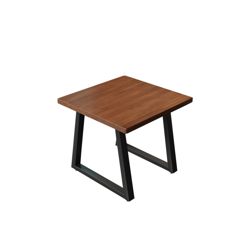 Mesa de comedor de madera sólida de hierro forjado Comedor de comedor Comedor de comida rápida Comedor de mesa larga Mesa de café de hotel