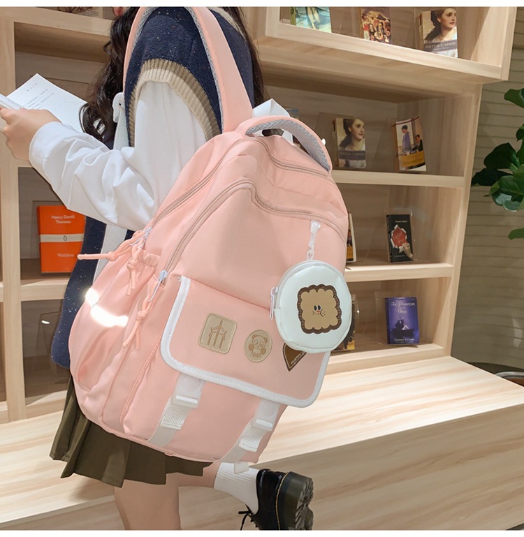 Kids Backpacks New Junior High School High School School Pink Girl Junior High School High School Student Backpack_voghion.com