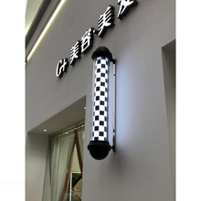 美发转灯美发转灯理发店LED圆形广告壁挂发廊挂墙会所活动