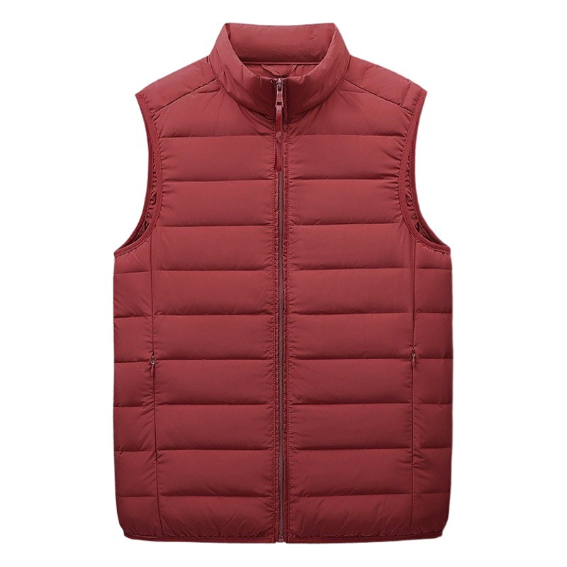 90% белая утка пуховик жилета зажим внутренний желток тонкий плечо теплый жилет куртка на заказ логотип