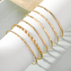 Fashionable glossy multilayer women's bracelet, set, decorations, European style, new collection, wholesale