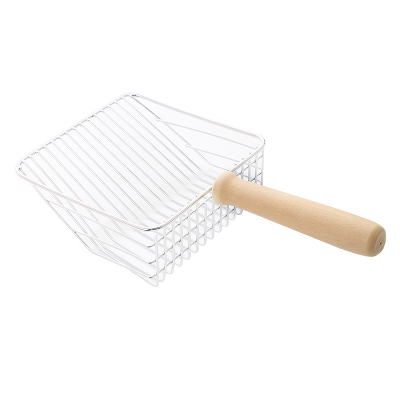 Hawo pala de arena de gato de metal pala de arena de gato de acero inoxidable grande pala de limpieza de aleación de gato filtro de mierda de gato suministros para mascotas