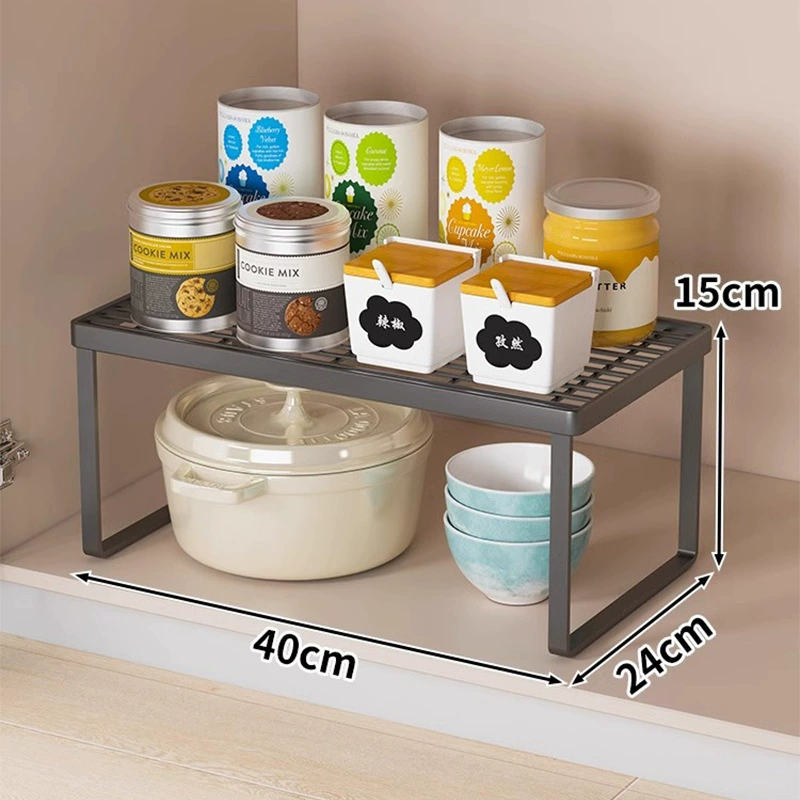 Kitchen Cabinet Shelf Organizer Rack, Multi-Size Desktop & Cabinet Storage