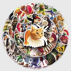 50 枚の国境を越えた山と海の経典落書きステッカー外国の創造的な融合動物装飾オートバイ車コンピュータステッカー