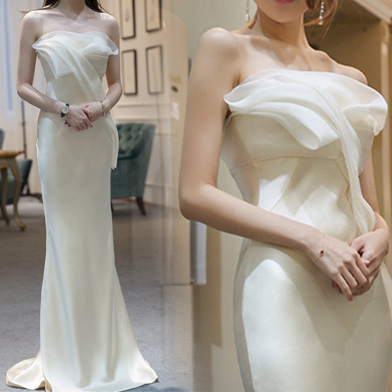 Evening Dress Fishtail Banquet Slim-fit Slimming Bride's Birthday Party Annual Meeting Host Temperament Ladies Dress for Women Evening Dress Fishtail Banquet Slim-fit Slimming Bride's Birthday Party Annual Meeting Host Temperament Ladies Dress for Women