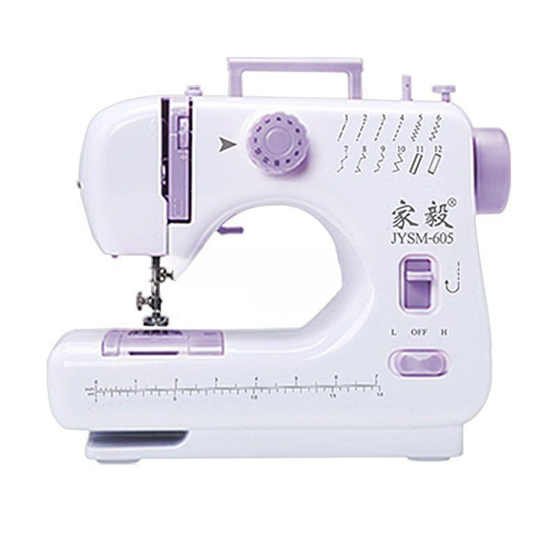 缝纫机家用迷你小型电动手动吃厚台式锁边手持脚踏裁缝衣机曦洋