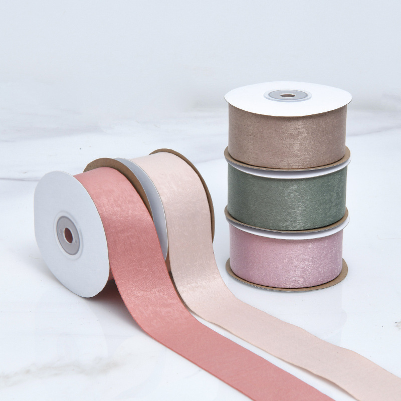 Doble cara cinta de terciopelo cinta de terciopelo hecha a mano DIY pinzas de cabello material decoración de cinta