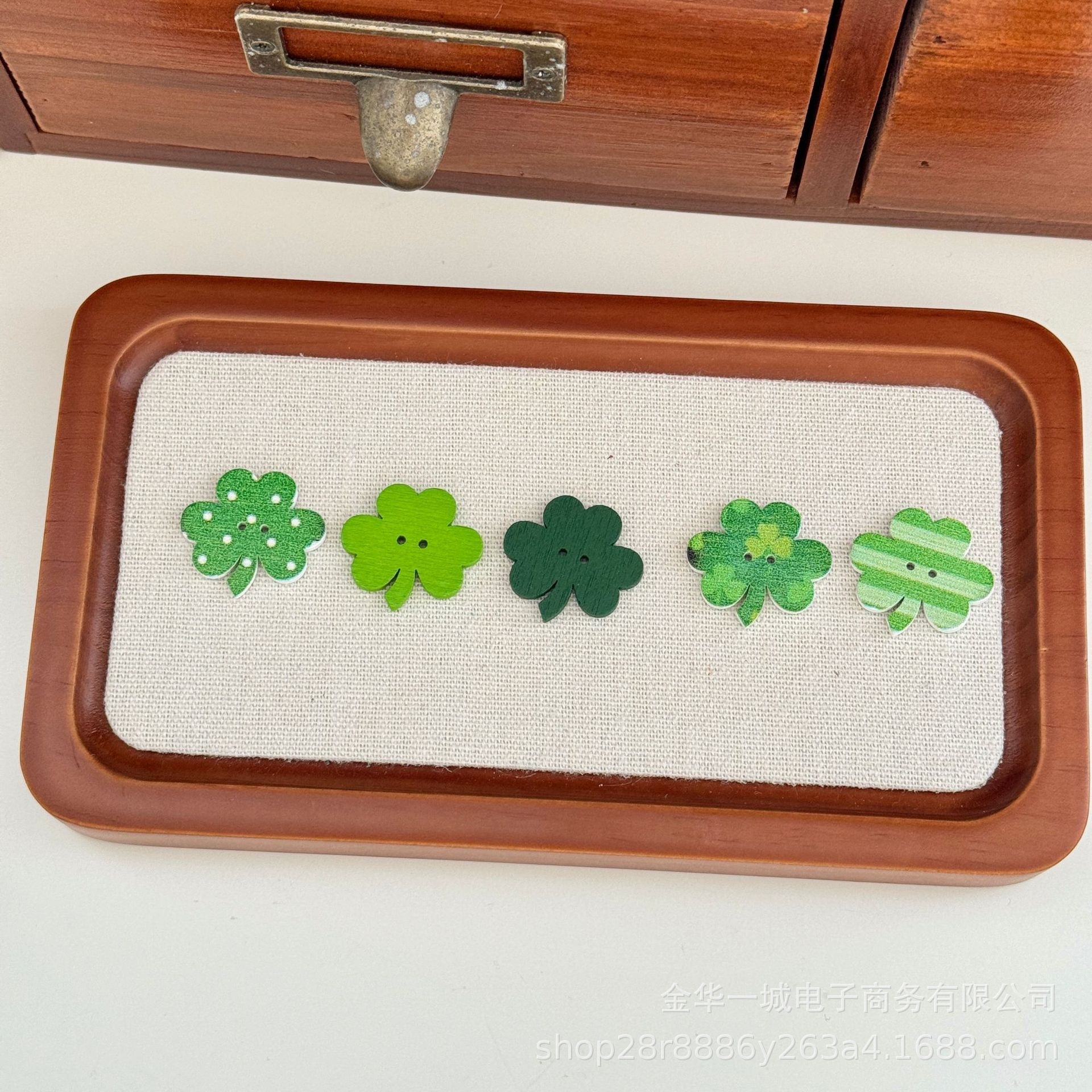 Ins trébol de cuatro hojas serie material accesorios de resina cinta de hoja de madera libro de bricolaje decoración de regalo tarjeta material de embalaje