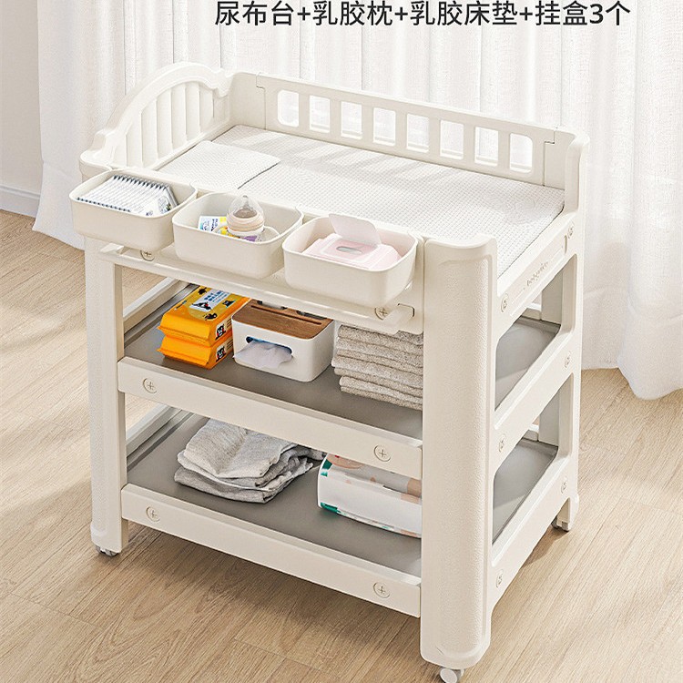 Mesa de pañales para bebés Babyviva Mesa de cuidado para tocar para bebés Cambio de pañales Cuna de baño para recién nacidos extraíble