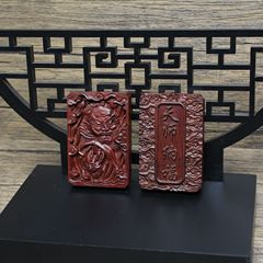 雷擊棗木鐘馗天師納福掛件吊墜道家法器隨身配飾老料深色精雕手工