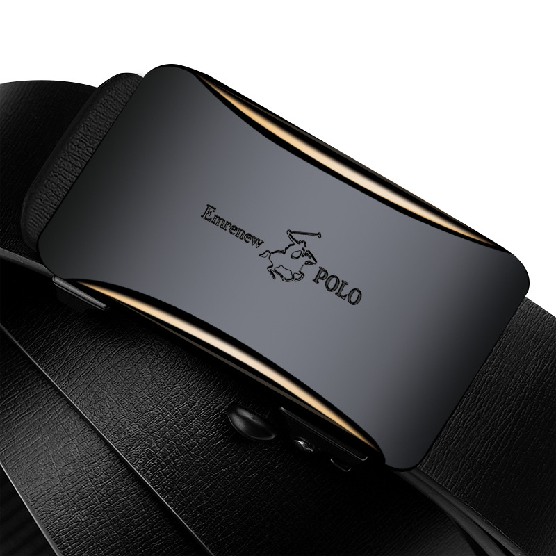 Ample Paul Belt Men's Automatic Buckle Trendy Youth Belt Trousers Leather Cowhide Middle-aged Korean-style Business 5