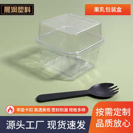 一次性塑料透明带盖包装盒子乳果包装盒方形打包盒定 制
