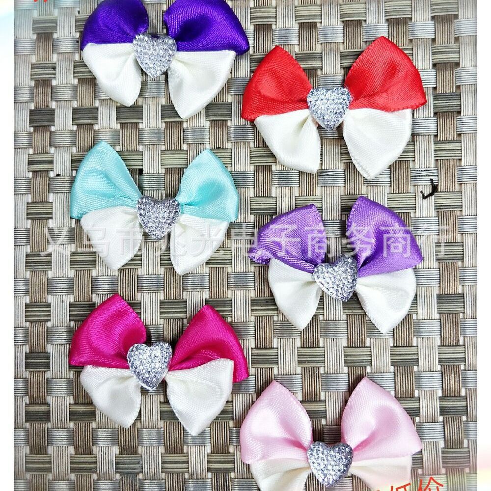 工厂现货供应 喜糖盒配件娃娃配件桃心蝴蝶结 （可混批颜色随机）