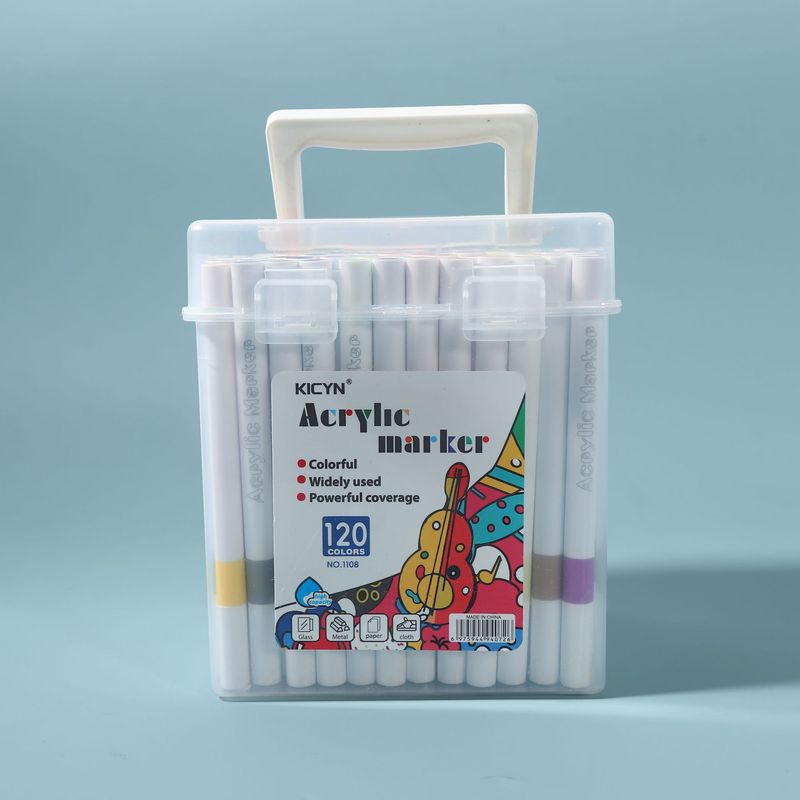 積み重ね可能なアクリルマーカーペン子供用アート落書き絵画カラーペン速乾性防水無臭マーカーペンセット|undefined