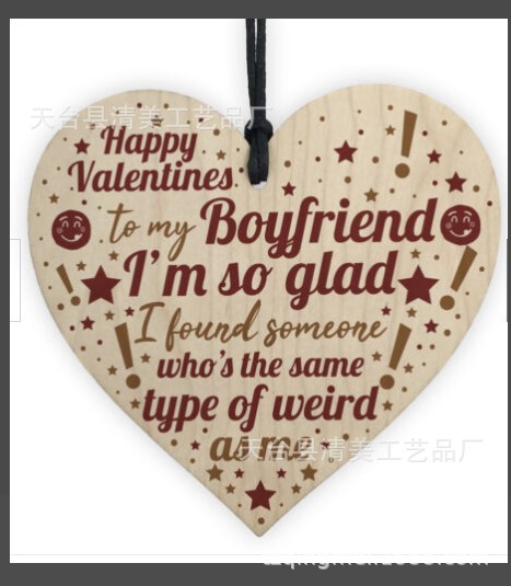 Colgante de pieza de madera de amor estilo amor 1 paquete