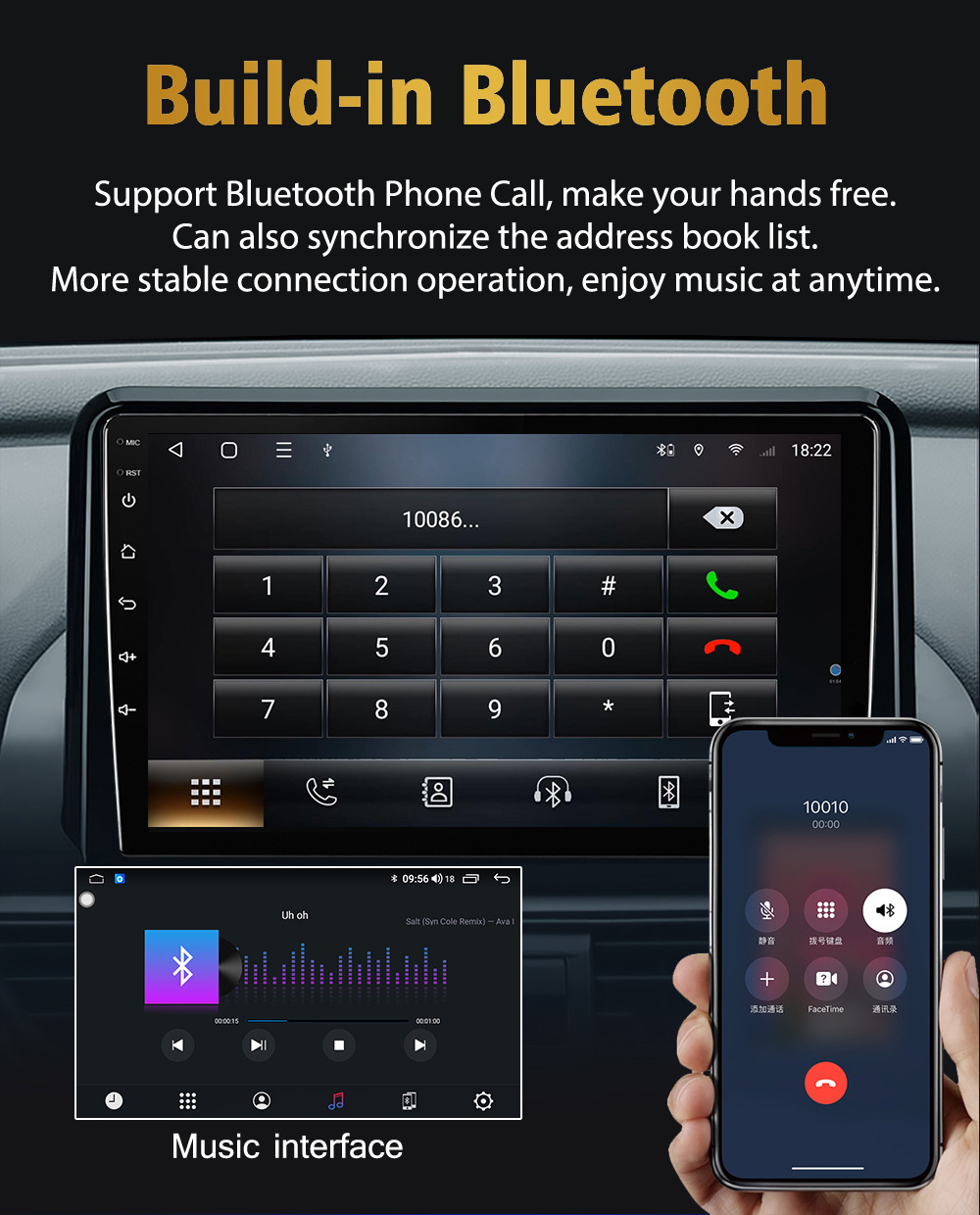 Suitable for Toyota Corolla 06-13 Gps Android Navigation System with Bluetooth and Reversing Camera Intelligent Car Machine