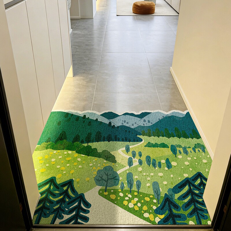 Entrance Door Mat, Dirt-Resistant Silk Loop Foot Mat, Customizable Carpet, Washable, Non-Slip, Household Entry Mat Entrance Door Mat, Dirt-Resistant Silk Loop Foot Mat, Customizable Carpet, Washable, Non-Slip, Household Entry Mat