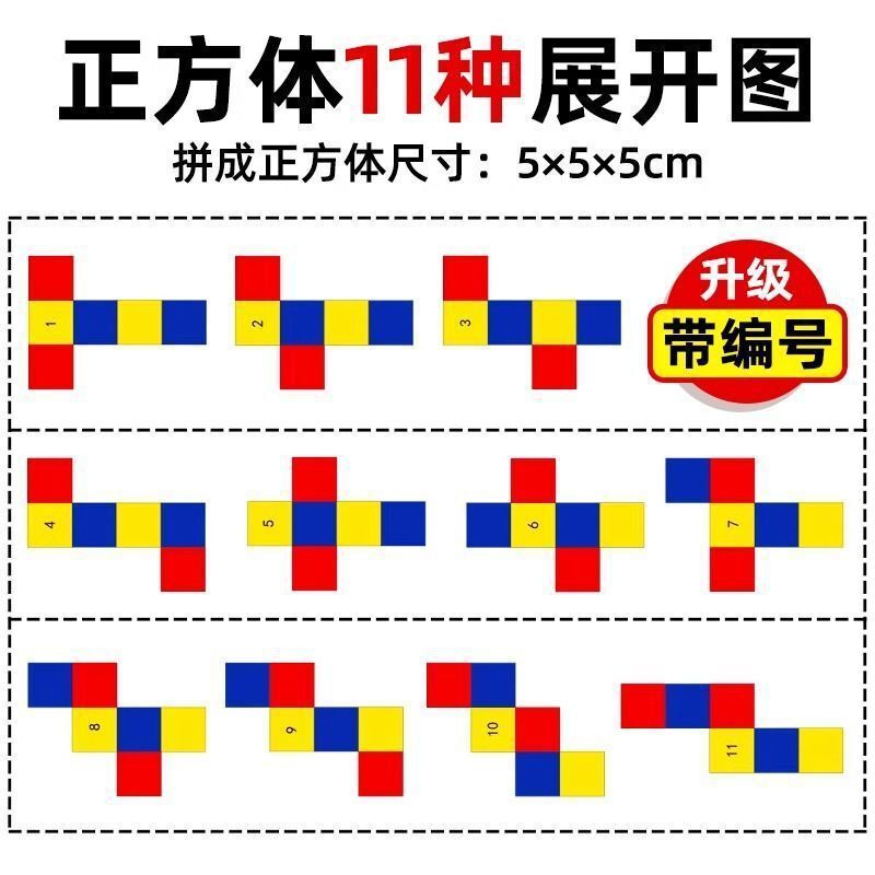 Cube Edge Length and Surface Area Demonstrator, 11 Types of Cube Unfolds, 54 Types of Cuboid Unfolds Cube Edge Length and Surface Area Demonstrator, 11 Types of Cube Unfolds, 54 Types of Cuboid Unfolds