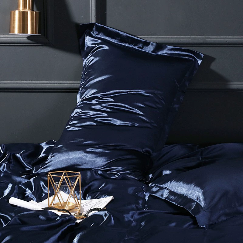 Double-sided Silk Pillowcase, Reversible Satin Finish, 48×74 cm (Multiple Colors)
