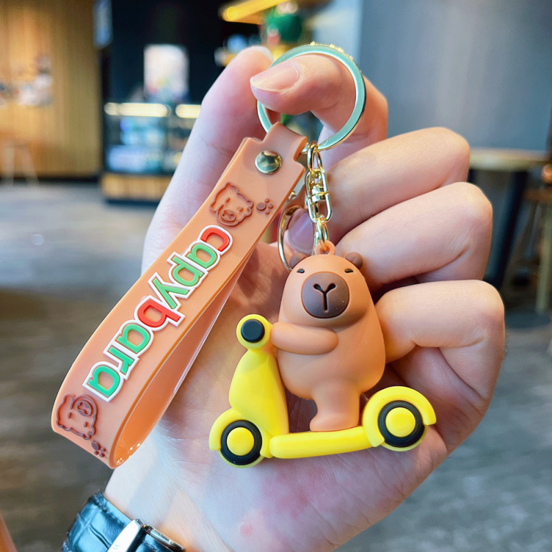 漫画カピバラカピバラキーホルダーペンダントクリエイティブかわいい人形カップル車のペンダント小さなギフト卸売|undefined