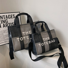 bags跨境外贸帆布包包女包2024春季托特包休闲时尚大容量单肩包