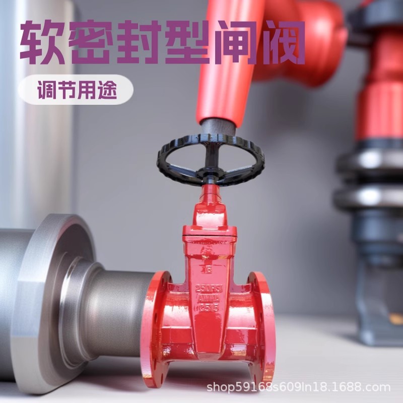 球墨铸铁Z45X弹性座封闸阀 美标125LB暗杆法兰闸阀