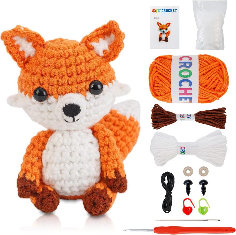 Cross-Border Animal Handmade Keychain Pendant DIY Crochet Doll Crochet Kit