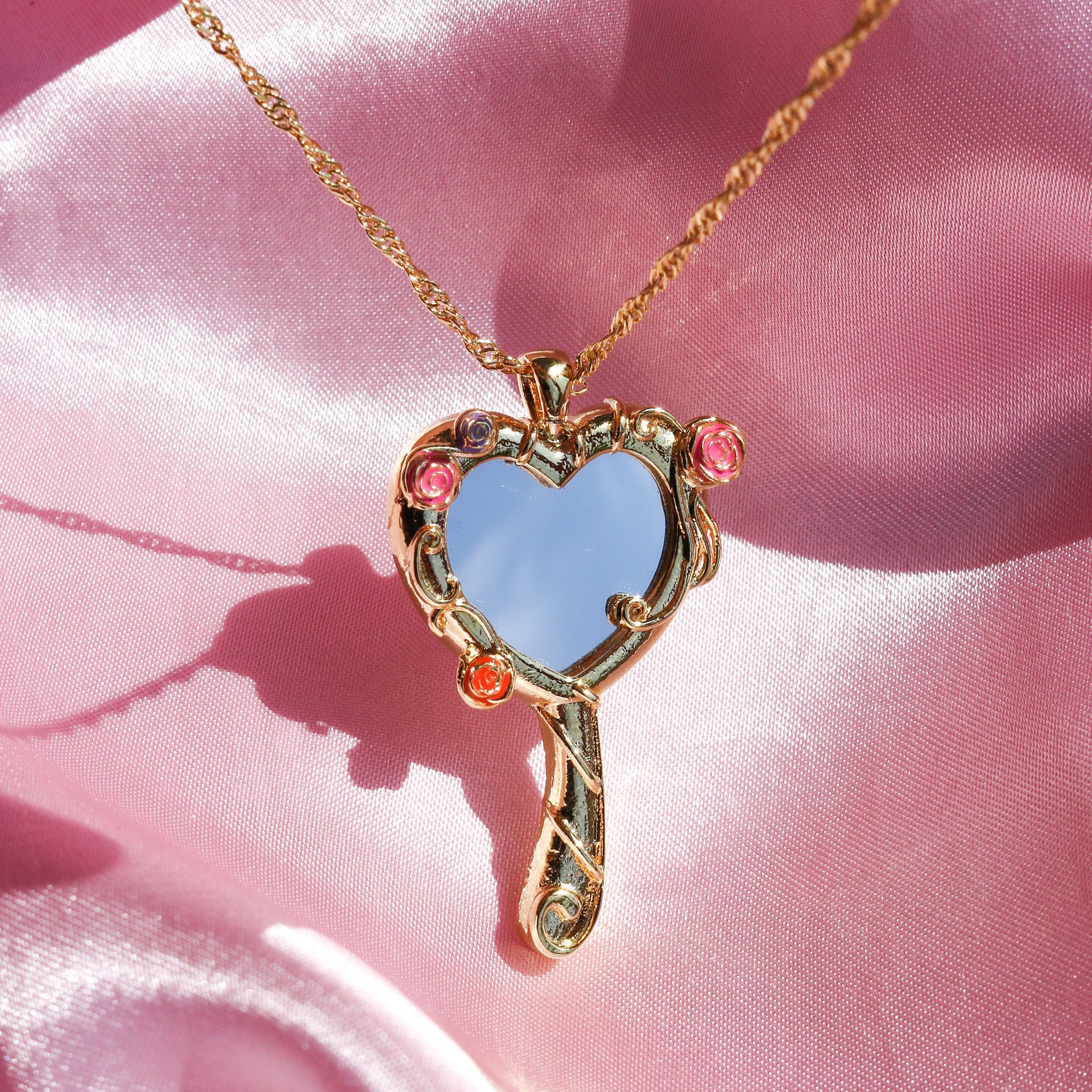 Cute Heart Shape Copper Plating 18k Gold Plated Pendant Necklace display picture 2