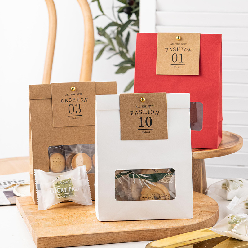 Bolsa de piel de vaca 2025 bolsa de embalaje de turrón de arándano crujiente de copo de nieve bolsa de embalaje de tostadas de alimentos horneados al por mayor